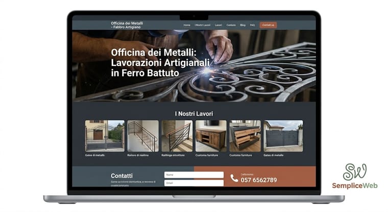 Sito web realizzato per Officina dei Metalli